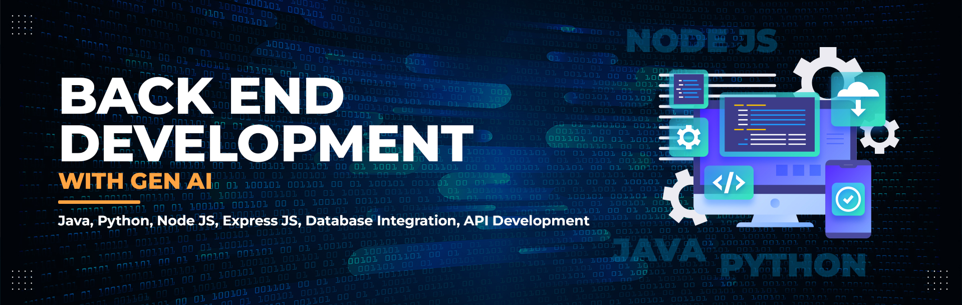 Backend Development course banner